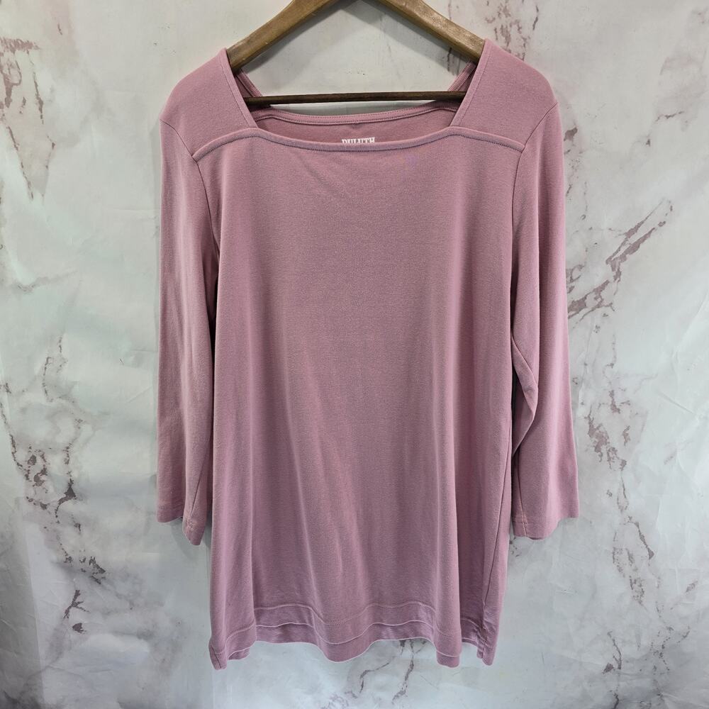 Duluth T Shirt Womens Large Light Pink Longtail T Top Basic Tee Trading Co
